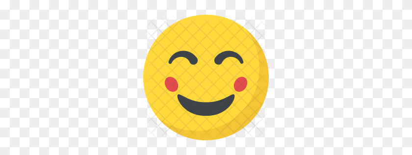 256x256 Premium Blushing Face Icon Download Png - Embarrassed Emoji PNG
