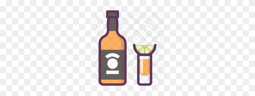 256x256 Botella Premium, Bebida, Alcohol, Verano, Cerveza, Martín Pescador, Tequila - Shots Png