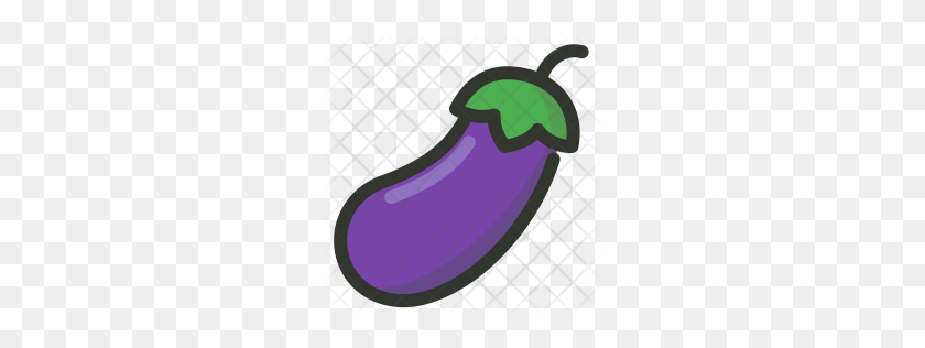 256x256 Premium Brinjal Icon Download Png - Eggplant Emoji PNG