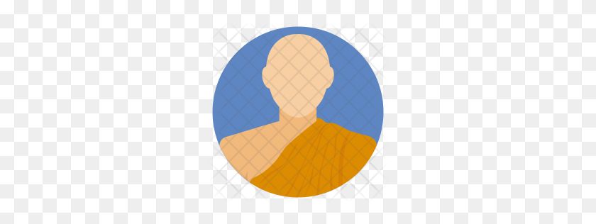 256x256 Premium Buddhist Monk Icon Download Png - Monk PNG