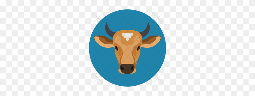 256x256 Premium Buffalo Icon Download Png - Cow Head PNG