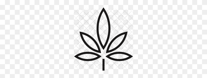 256x256 Icono De Cannabis Premium Descargar Png - Hoja De Cáñamo Png