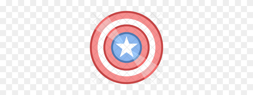 256x256 Значок Премиум Капитан Америка Скачать Png - Капитан Америка Логотип Png