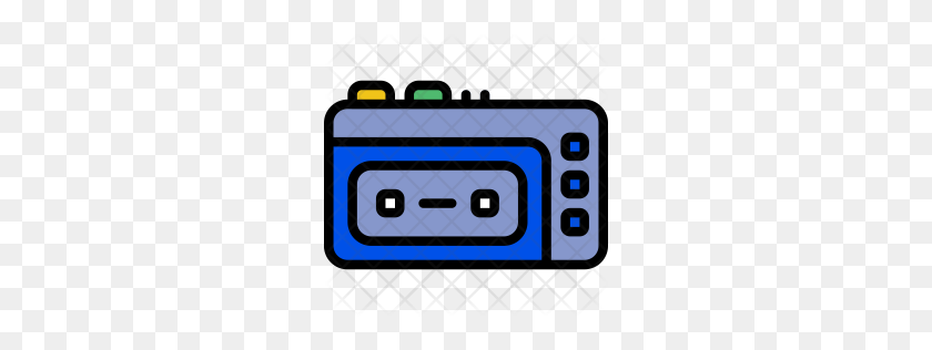 256x256 Premium Cassette, Tape, Recorder, Music, Device, Instrument Icon - Cassette Tape PNG