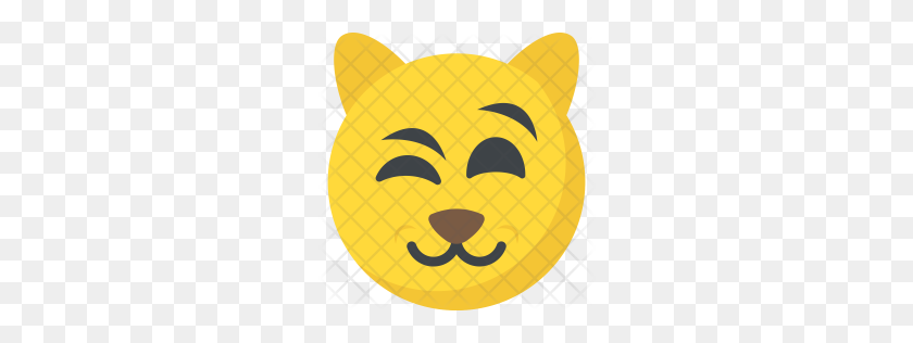 256x256 Значок Премиум Кошка Emoji Скачать Png - Кошка Emoji Png