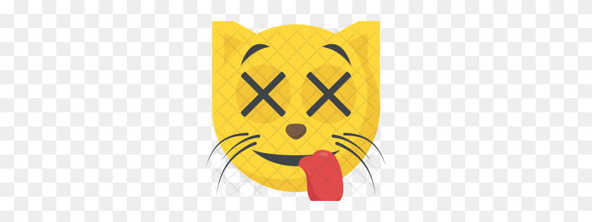 256x256 Premium Cat Face Emoji Icon Descargar Png - Sonriendo Emoji Png