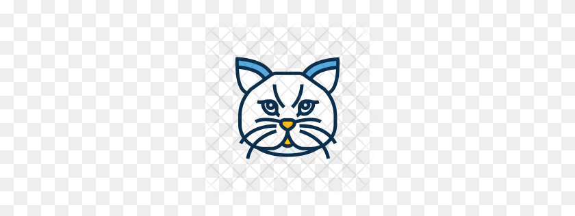 256x256 Premium Cat Head Icon Descargar Png - Cabeza De Gato Png