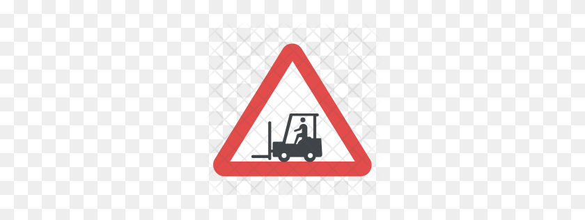 256x256 Premium Caution Forklift Icon Download Png - Caution PNG