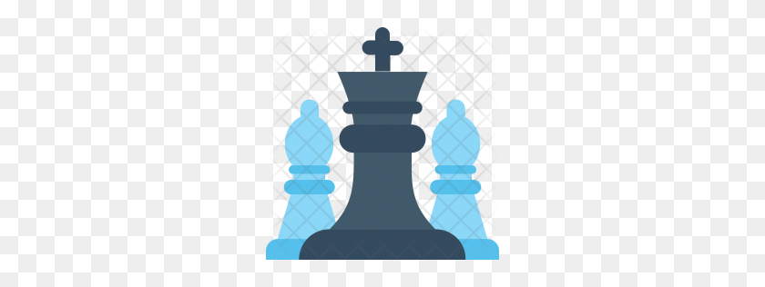 256x256 Значок Премиум Шахматный Король Скачать Png - Шахматы Png