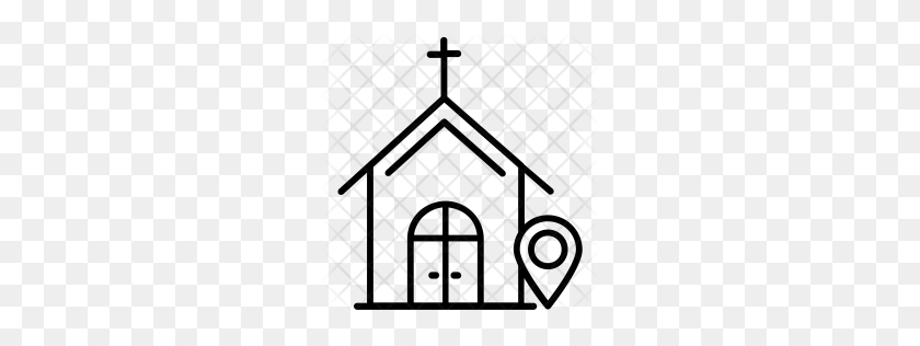 256x256 Premium Church Location Icon Download Png - Location Symbol PNG