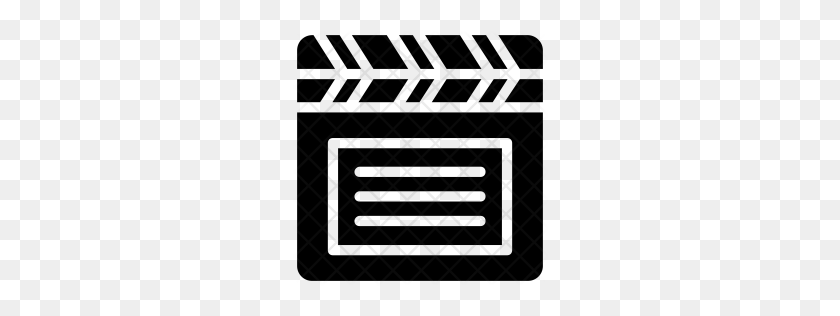 256x256 Premium Clapper, Movie, Film, Cinema, Multimedia, Cut, Shooting - Movie Clapper PNG