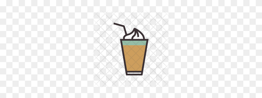 256x256 Значок Премиум Кофейный Коктейль Скачать Png - Холодный Кофе Png