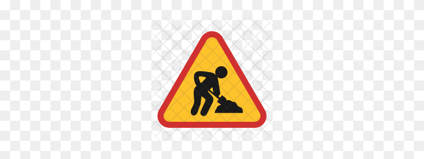 256x256 Premium Construction Sign Icon Download Png - Construction Sign PNG