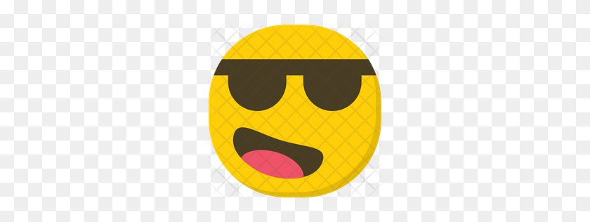256x256 Премиум Прохладный Значок Emoji Скачать Png - Шокированный Emoji Png