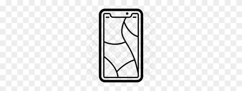 256x256 Premium Cracked Screen Icon Download Png - Cracked PNG