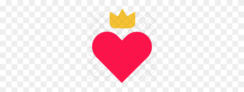 256x256 Значок Премиум Корона Скачать Png - Сердце Корона Png