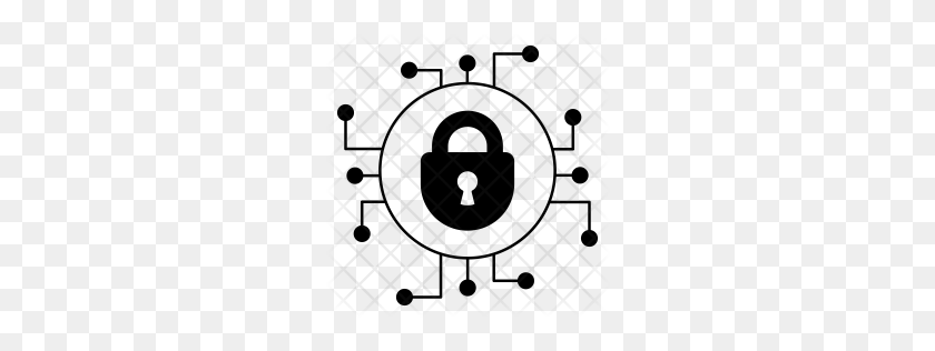 256x256 Premium Cyber Security Icon Download Png - Security Icon PNG