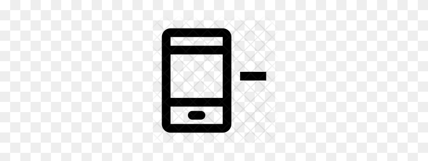 256x256 Premium Delete Smartphone Icon Download Png - Smartphone Icon PNG