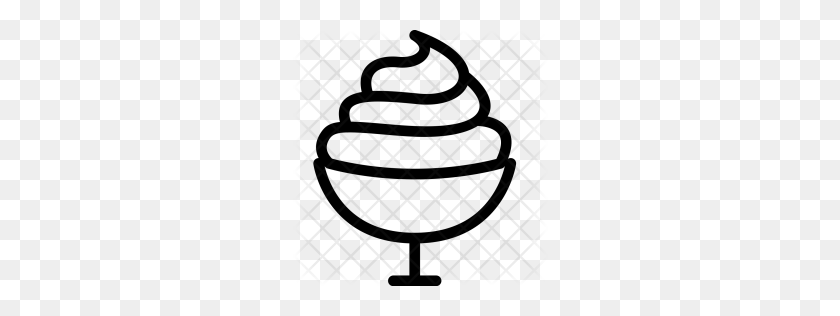 256x256 Premium Dessert, Ice, Cream, Food, Glass, Eat, Sweet Icon Download - Eating Ice Cream Clipart