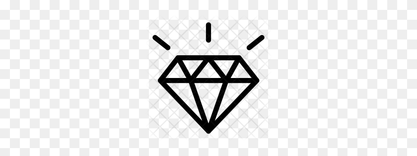 256x256 Premium Diamond Icon Download Png - White Diamond PNG