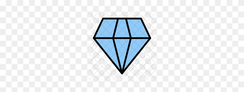 256x256 Премиум Алмаз, Драгоценность, Драгоценный Камень, Кристалл Значок Скачать Png - Драгоценность Png