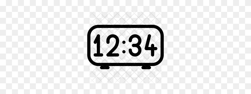 256x256 Premium Digital Alarm Clock Icon Download Png - Digital Clock PNG