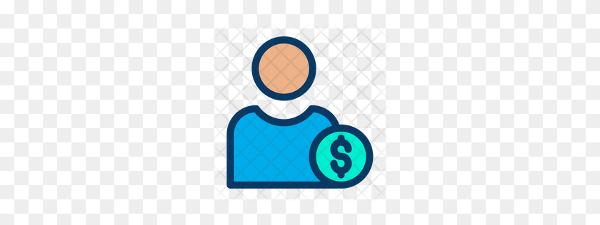 256x256 Premium Dollar User Icon Download Png - User Icon PNG