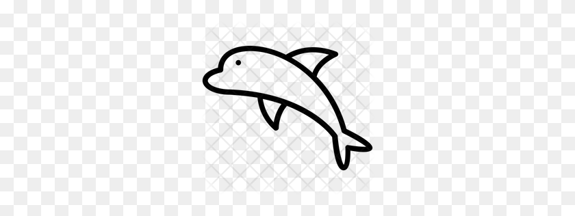 256x256 Png Дельфин Премиум - Подводные Дельфины Клипарт