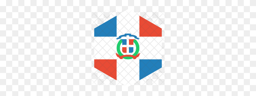 256x256 Значок Премиум Доминиканская Республика Скачать Png - Флаг Доминиканы Png