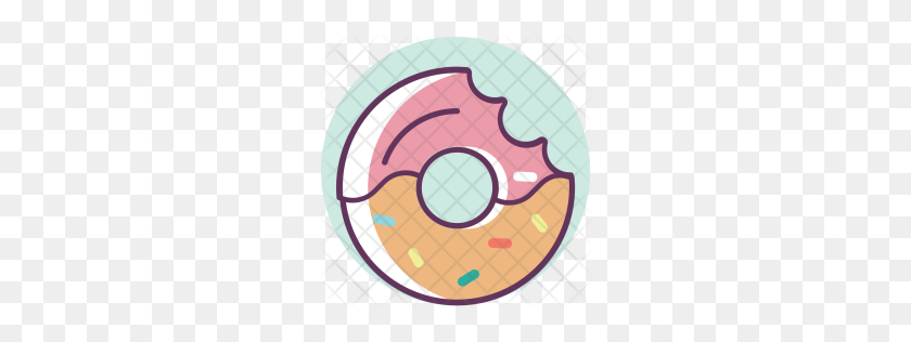 256x256 Премиум Пончик, Пончик, Сладкое, Десерт, Еда, Значок Быстрого Питания - Пончик Png