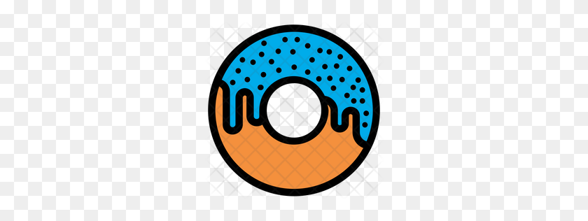 256x256 Donut Premium Icono Descargar Png - Donut Png Clipart