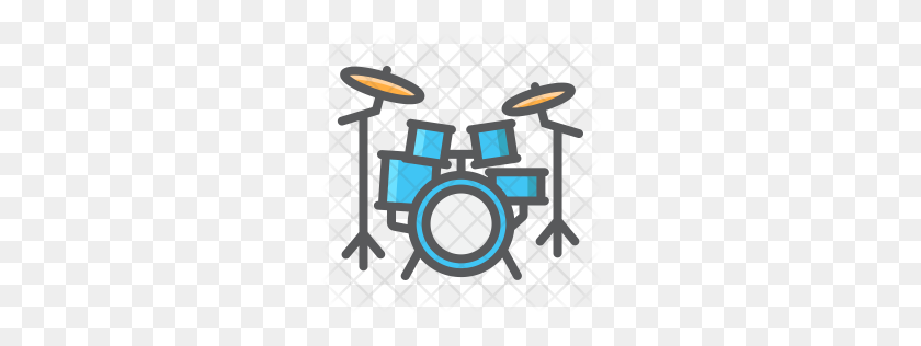 256x256 Premium Drum Kit Icon Download Png - Drum PNG