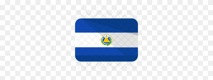256x256 Значок Премиум Сальвадор Скачать Png - Флаг Сальвадора Png