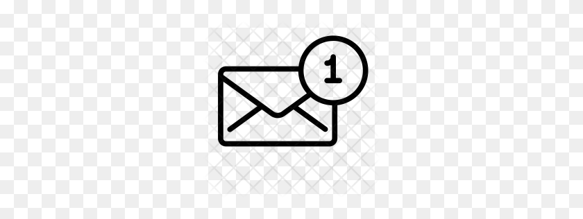 256x256 Premium Email Notification Icon Download Png - Notification Icon PNG