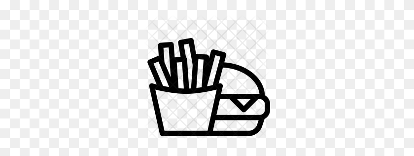 256x256 Premium Fast Food Icon Download Png - Burger And Fries Clipart