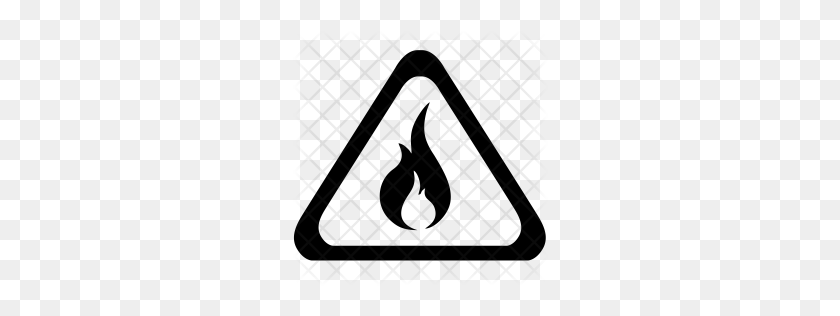 256x256 Premium Fire Warning Icon Download Png - Warning Icon PNG