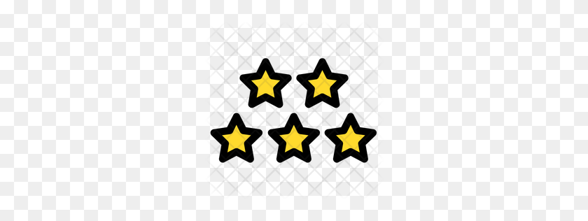 256x256 Premium Five Stars Icon Download Png - Five Star PNG