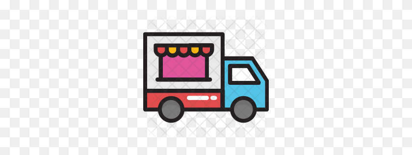 256x256 Premium Food Truck Icon Descargar Png - Food Truck Clipart
