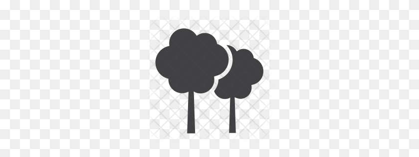 256x256 Premium Forest Icon Download Png - Forest Silhouette PNG