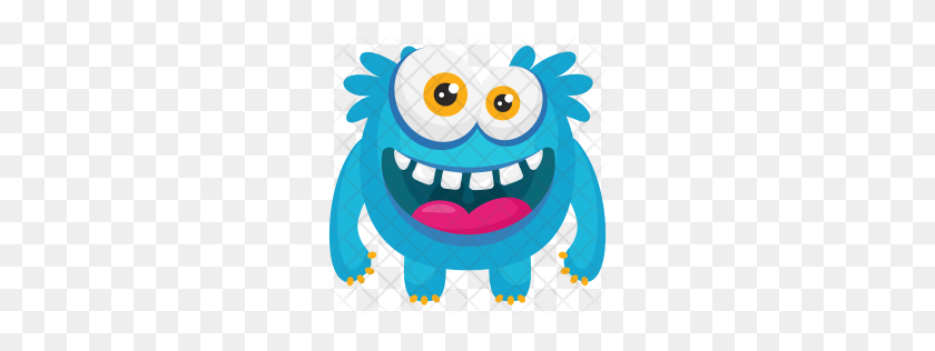 256x256 Premium Funny Monster Icon Download Png - PNG Funny