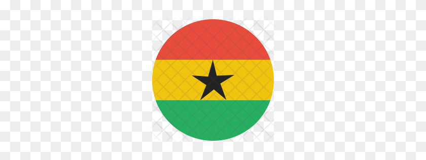256x256 Значок Премиум Гана Скачать Png - Флаг Ганы Png