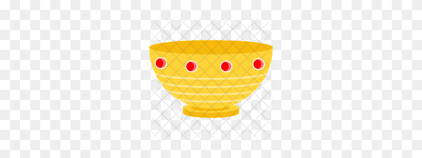 256x256 Premium Gold Bowl Icon Download Png - Gold Pattern PNG
