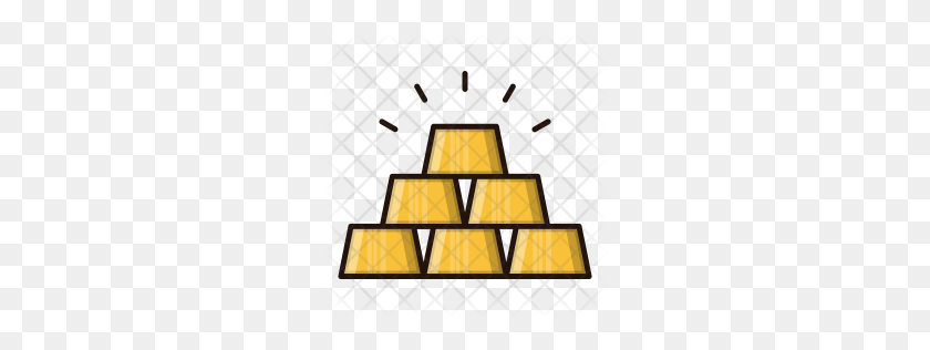 256x256 Premium Gold Icon Download Png - Gold Line PNG