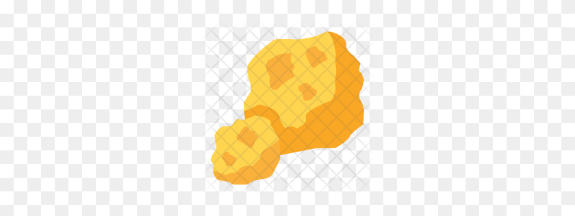 256x256 Premium Gold Ore Icon Download Png - Gold Pattern PNG