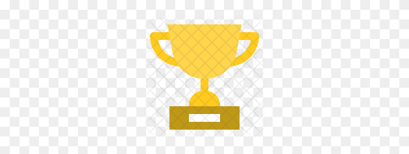 256x256 Premium Gold Trophy Icon Download Png - Gold Pattern PNG