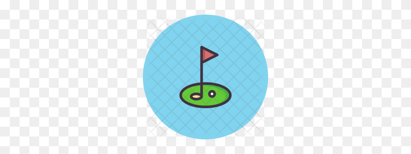 256x256 Icono De Camiseta De Golf Premium Descargar Png - Tee De Golf Png