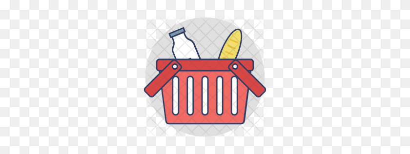 256x256 Premium Grocery Basket Icon Download Png - Grocery PNG