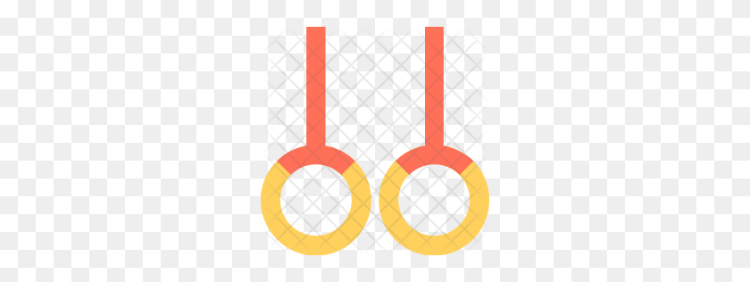 256x256 Значок Премиум Гимнастические Кольца Скачать Png - Олимпийские Кольца Png