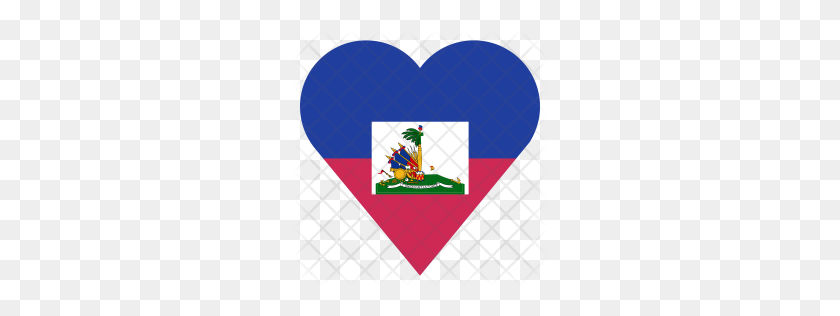256x256 Значок Премиум Гаити Скачать Png - Гаитянский Флаг Png