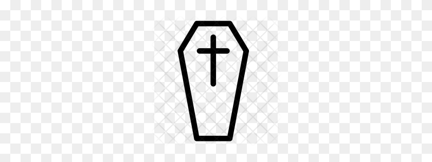 256x256 Premium Halloween, Coffin, Death, Funeral, Cross Icon Download - White Cross PNG